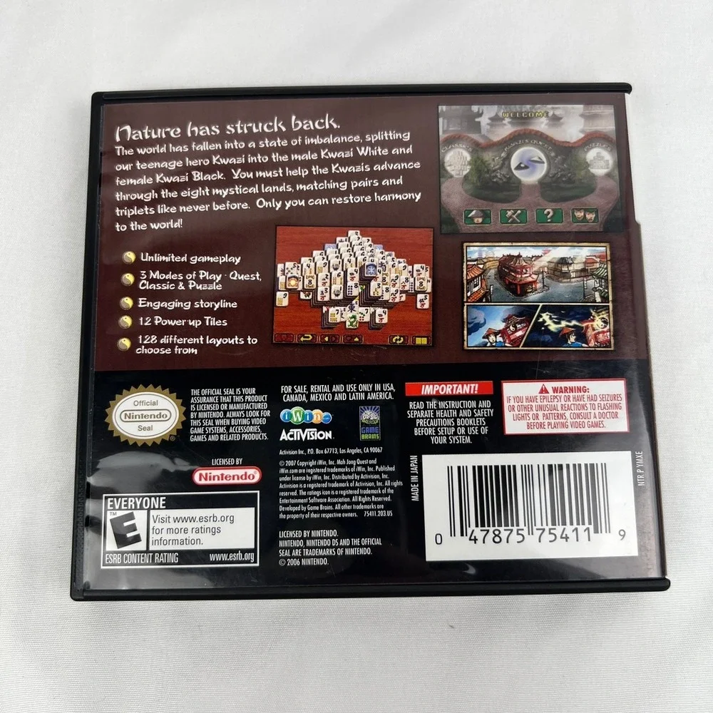 Nintendo‎ Mah Jong Quest: Expeditions DS Cartridge